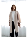 【AZUL by moussy】フィブリルサテンチェスターコート/NVY
