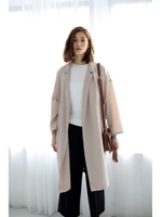 【AZUL by moussy】フィブリルサテンチェスターコート/NVY