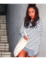 【anap mimpi】ボーダープルオーバー/NVY