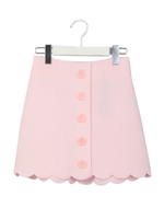 スカラップ台形スカート/ピンク