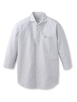 刺し子ドット 七分袖シャツ/ボルドー(064)