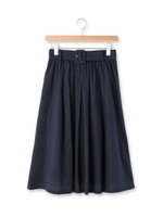 綿麻Dカンベルトスカート/ライトベージュ(051)