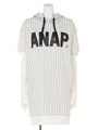 【ANAP】ANAPロゴ半袖フーディーワンピース/GRY