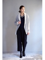 【AZUL by moussy】スエード風起毛長袖ガウン/CAM