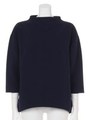 リップルポンチボトルネックTOPS/ネイビー