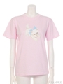 おりぼんねこプリントTシャツ/ピンク