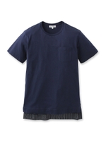 ヘム切り替えTシャツ/ブルー系(394)