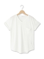 ポケット付きVネックTシャツ/グレー(312)