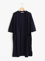 ポケット付ロングカーディガン/ネイビー