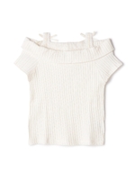 RIB LACE SHOULDER/ホワイト(030)