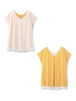 [L]4WAYフレンチカットソー/マスタード(033)