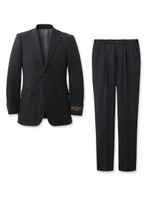 ウールモヘア 2Bシングルスーツ/ブラック(019)