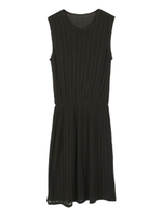 ストライプレースワンピース/ブラック