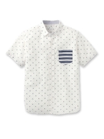 リップル総柄シャツ/ホワイト(501)