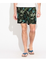 アロハ柄プリントショーツ/ブラック(119)