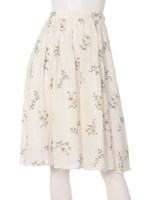 エアリーひざ丈スカート/ホワイト