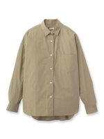 オーバーシルエットコットンシャツ/カーキ系(025)