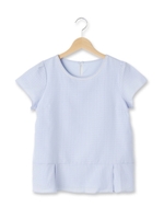 シアーチェックブラウス/ホワイト(001)