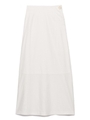 リネンMIXミドル丈スカート/WHT