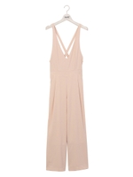 後ろリボンロンパース/グレー