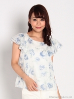 sweetローズチェックブラウス/ピンク