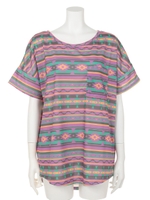 【ANAP】ネイティブ柄BIGTシャツ/PK