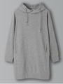 ◆・フード裏毛ワンピース/杢ライトグレー