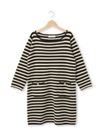 ウール混ニットワンピース/オフホワイト(303)