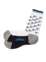 パイル有りジオメタリック柄ソックス/ライトグリーン(121)