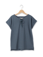 レースアッププルオーバー/オリーブグリーン(026)