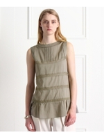 レースピンタックブラウス/ホワイト(001)