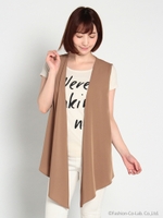 前下がりジレ/カーキ