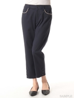 8分丈ストレッチパンツ/ネイビー