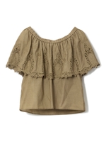 COTTON LACE TOP/ベージュ