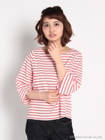 ・スカラップネックプルオーバー/Red