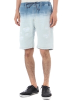 《6/15(木)まで父の日限定価格》【AZUL by moussy】ドビーデニム段染めショートパンツ/BLU