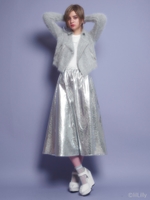 アンゴラライダースカーディガン/WHITE