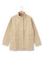 スタンドカラーミリタリージャケット/カーキ(027)