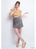 フラワープリントシャーリングトップス/YELLOW