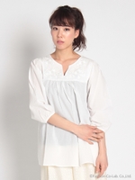 7Sフラワー刺繍スモック/Off White