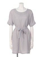 【chille anap】リボン付ワンピース/SAX