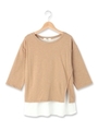 シフォン重ねプルオーバー/ベージュ(052)