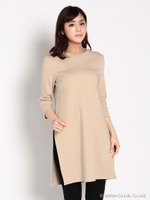 スリットカットワンピース/シロ