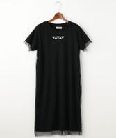 チュールレイヤードワンピース