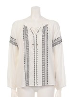 刺繍ブラウス/ブラック