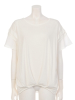 裾異素材プルオーバー/オフ