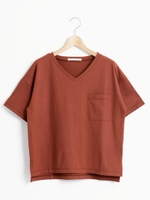前ポケットTシャツ/ブラック