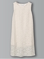 NS エスニック柄レースIラインワンピース/オフホワイト