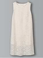 NS エスニック柄レースIラインワンピース/オフホワイト