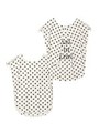 S/S DOT RIBBON TOP/WHITE